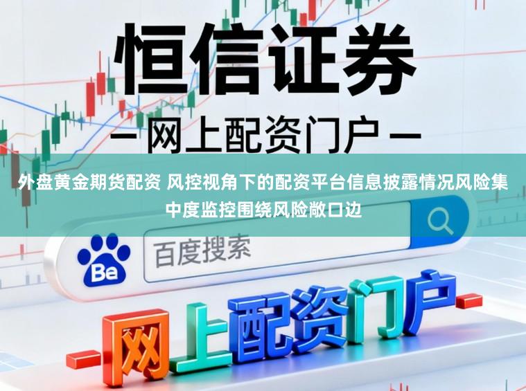 外盤黃金期貨配資 風控視角下的配資平臺信息披露情況風險集中度監控圍繞風險敞口邊